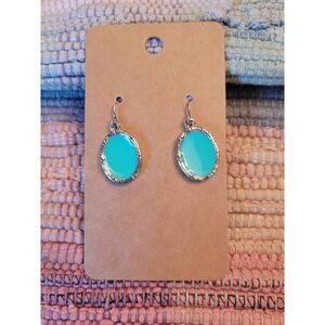 (3 for $15)~JoMa~ Silvertone Turquoise Color Earrings- NWT